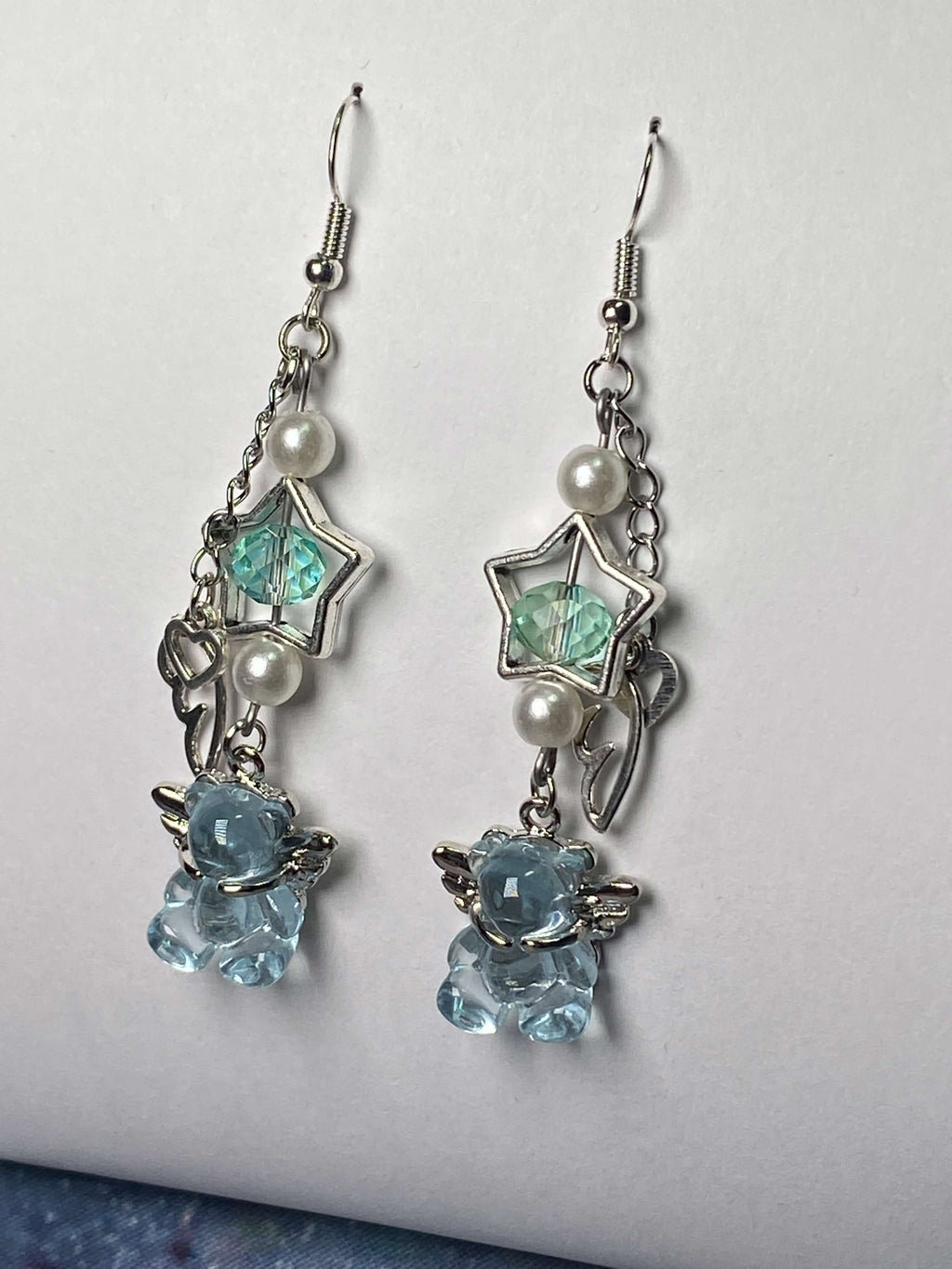 Angel & Stars Bear - Light Blue