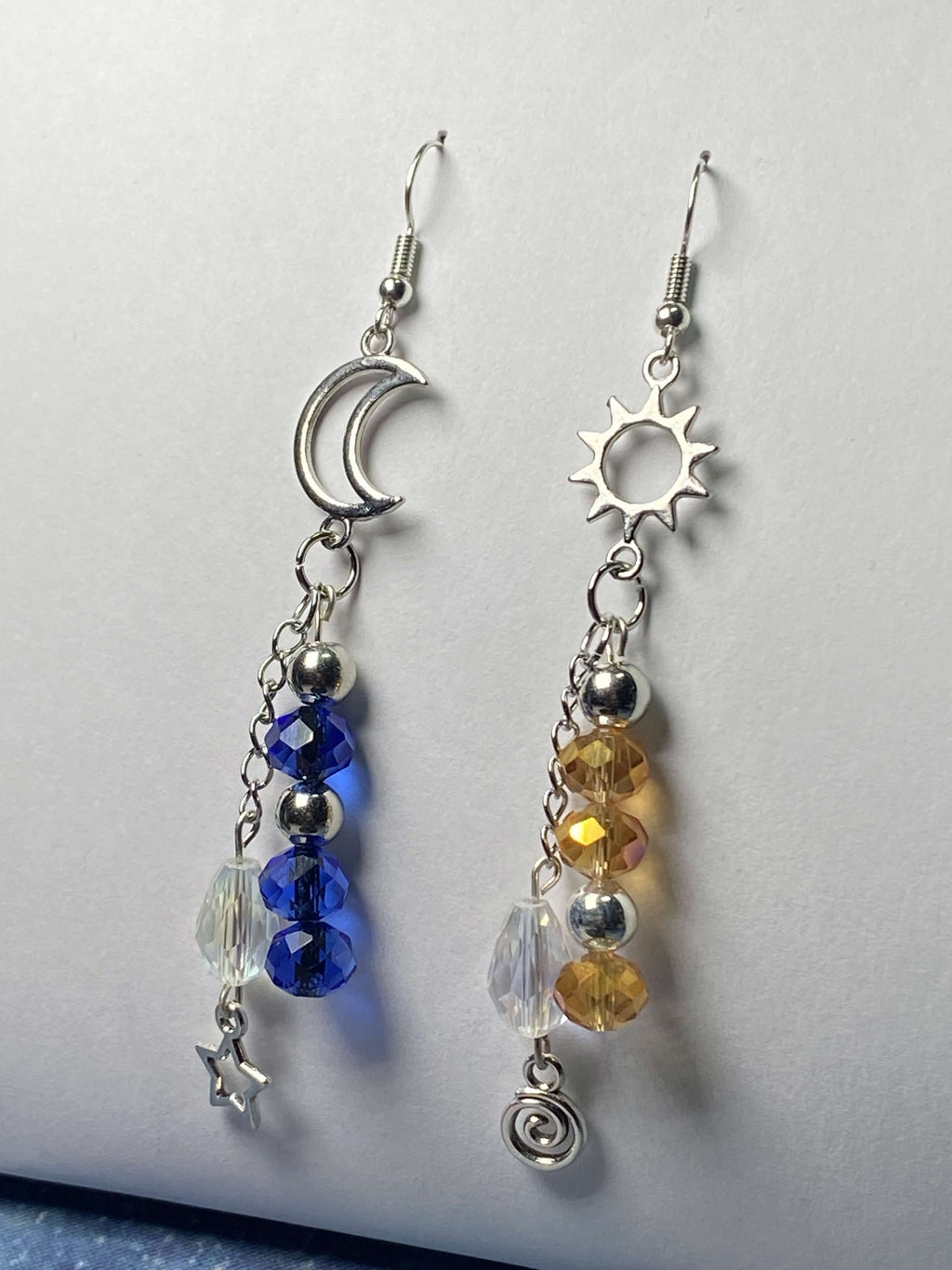 Sun & Moon Dangle Earrings