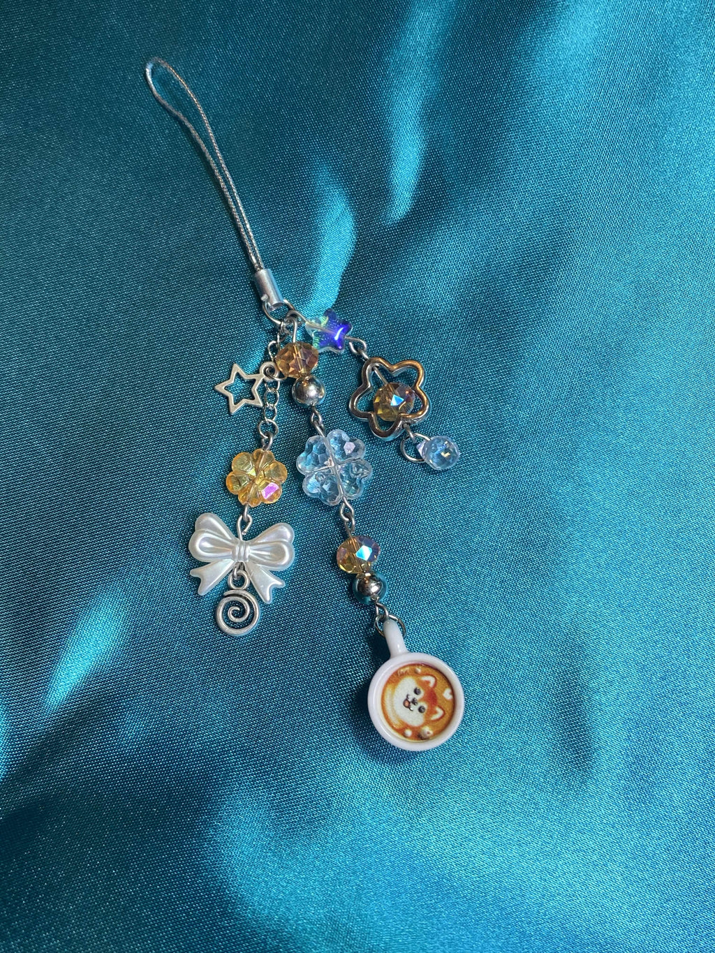 Shiba Latte Phone Charm