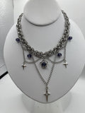 Silver Y2K Chainmail Choker Necklace